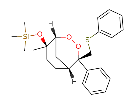Trimethyl-((1R,4S,5R,8R)-8-methyl-4-phenyl-4-phenylsulfanylmethyl-2,3-dioxa-bicyclo[3.3.1]non-8-yloxy)-silane