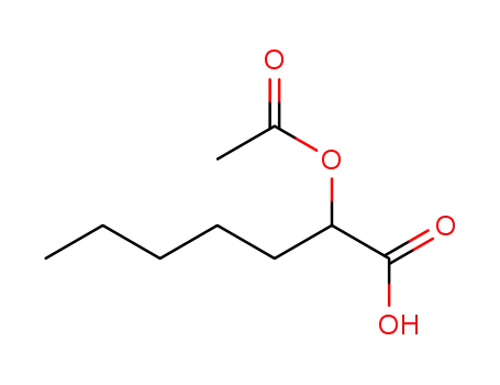 Molecular Structure of 64769-00-2 (Heptanoic acid, 2-(acetyloxy)-)
