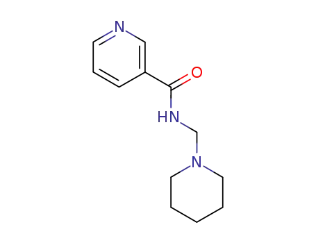 Molecular Structure of 5259-92-7 (3-Pyridinecarboxamide, N-(1-piperidinylmethyl)-)