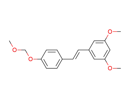 Molecular Structure of 848487-76-3 (Benzene, 1,3-dimethoxy-5-[(1E)-2-[4-(methoxymethoxy)phenyl]ethenyl]-)