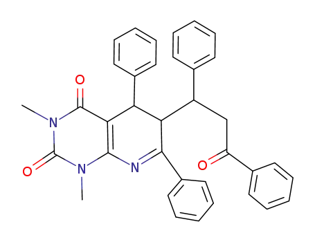 Pyrido[2,3-d]pyrimidine-2,4(1H,3H)-dione,
5,6-dihydro-1,3-dimethyl-6-(3-oxo-1,3-diphenylpropyl)-5,7-diphenyl-