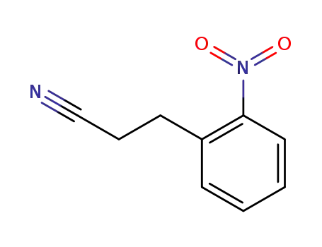 Molecular Structure of 114304-24-4 (Benzenepropanenitrile, 2-nitro-)