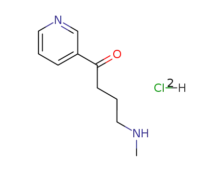 Molecular Structure of 16426-44-1 (4-(methylamino)-1-(3'-pyridyl)-1-butanone dihydrochloride)
