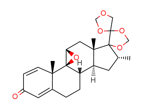 Molecular Structure of 1966-25-2 (16α-methyl-9β,11β-oxido-17α,20;20,21-bismethylenedioxy-pregna-1,4-diene-3-one)
