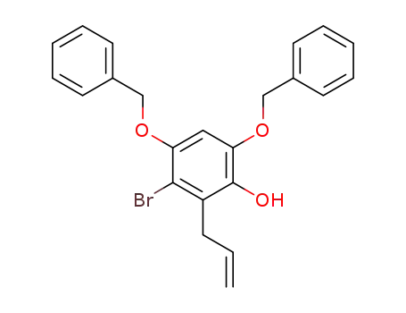 Molecular Structure of 426820-56-6 (2-allyl-4,6-bis-benzyloxy-3-bromo-phenol)