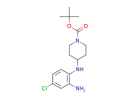 Molecular Structure of 1429415-80-4 (tert-butyl 4-[(2-amino-4-chlorophenyl)amino]piperidine-1-carboxylate)