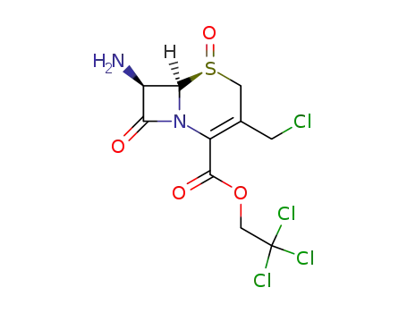 Molecular Structure of 85904-84-3 (2,2,2-trichloroethyl (1S,6R,7R)-7-amino-3-chloromethylceph-3-em-4-carboxylate 1-oxide)