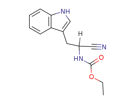 Molecular Structure of 854885-91-9 (<i>N</i><sup>α</sup>-ethoxycarbonyl-<i>DL</i>-tryptophan-nitrile)