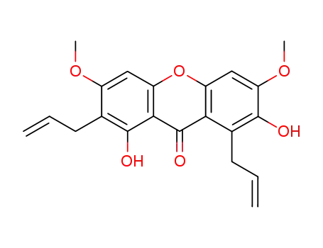 3,6-dimethoxy-1,7-dihydroxy-2,8-diallyl-9H-xanthone
