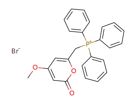 Molecular Structure of 54108-46-2 ((4-Methoxy-2-oxo-2H-pyran-6-yl)methyltriphenylphosphonium Bromide)