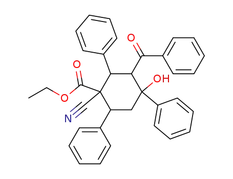 ethyl 3-benzoyl-1-cyano-4-hydroxy-2,4,6-triphenylcyclohexanecarboxylate