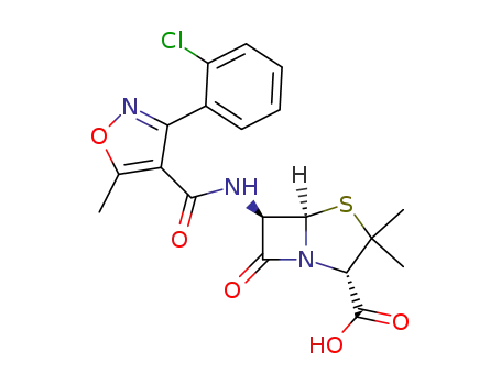 4-Thia-1-azabicyclo[3.2.0]heptane-2-carboxylicacid,6-[[[3-(2-chlorophenyl)-5-methyl-4-isoxazolyl]carbonyl]amino]-3,3-dimethyl-7-oxo-,(2S,5R,6R)-