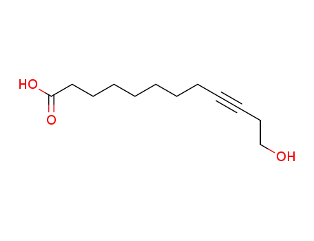 Molecular Structure of 126472-86-4 (12-hydroxydodec-9-ynic acid)