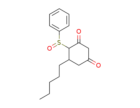 Molecular Structure of 74732-76-6 (4-Benzenesulfinyl-5-pentyl-cyclohexane-1,3-dione)