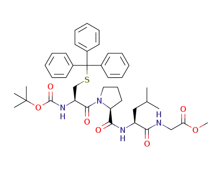 Molecular Structure of 1391105-08-0 (Boc-Cys(Trt)-Pro-Leu-Gly-OMe)