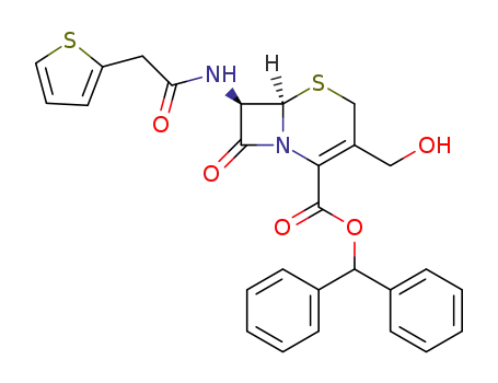 3-hydroxymethyl-8-oxo-7-[(2-thienylacetyl)amino]-5-thia-1-azabicyclo[4.2.0]oct-2-ene-2-carboxylic acid diphenylmethyl ester