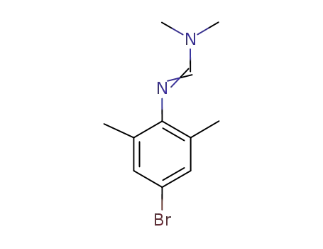 Molecular Structure of 114886-15-6 (Methanimidamide, N'-(4-bromo-2,6-dimethylphenyl)-N,N-dimethyl-)