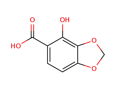 Molecular Structure of 4776-00-5 (4-hydroxybenzo[d][1,3]dioxole-5-carboxylic acid)