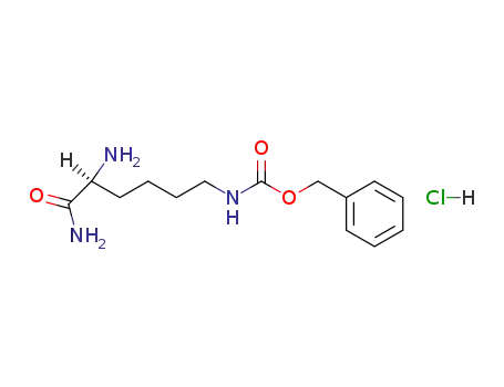 Molecular Structure of 58117-53-6 (benzyl (S)-(5,6-diamino-6-oxohexyl)carbamate monohydrochloride)