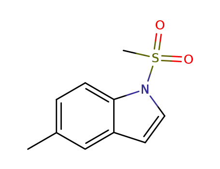 Molecular Structure of 88131-61-7 (1H-Indole, 5-methyl-1-(methylsulfonyl)-)