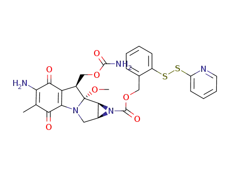 Molecular Structure of 126900-78-5 (2-(2-Pyridinyldithio)benzylmitomycin C-1a-carboxylate)