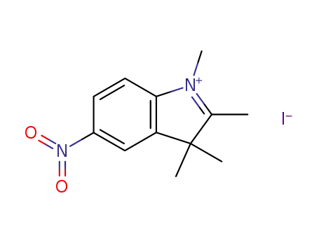 Molecular Structure of 64944-14-5 (3H-Indolium, 1,2,3,3-tetramethyl-5-nitro-, iodide)