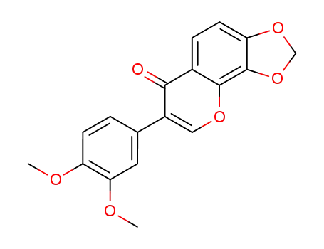 Molecular Structure of 94413-08-8 (7-(3,4-dimethoxyphenyl)-6H-[1,3]dioxolo[4,5-h]chromen-6-one)