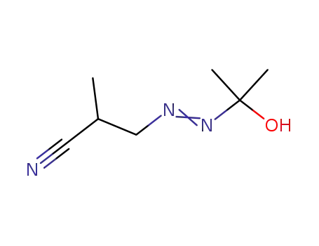 3-(1-Hydroxy-1-methyl-ethylazo)-2-methyl-propionitrile