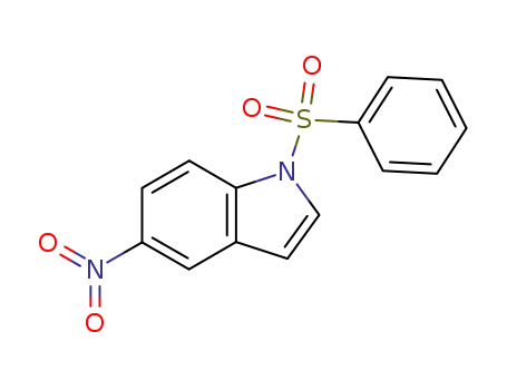 Molecular Structure of 124400-51-7 (1H-Indole, 5-nitro-1-(phenylsulfonyl)-)