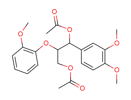 Molecular Structure of 35863-57-1 (1-(3,4-dimethoxyphenyl)-2-(2-methoxyphenoxy)propane-1,3-diol diacetate)