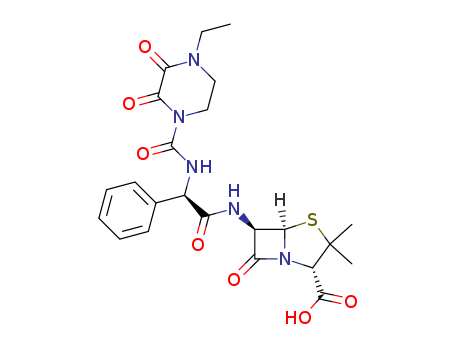 4-Thia-1-azabicyclo[3.2.0]heptane-2-carboxylicacid,6-[[(2R)-2-[[(4-ethyl-2,3-dioxo-1-piperazinyl)carbonyl]amino]-2-phenylacetyl]amino]-3,3-dimethyl-7-oxo-,(2S,5R,6R)-