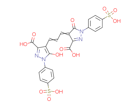 4-(3-(3-Carboxy-5-hydroxy-1-(4-sulphophenyl)-1H-pyrazol-4-yl)allylidene)-4,5-dihydro-5-oxo-1-(4-sulphophenyl)-1H-pyrazole-3-carboxylic acid
