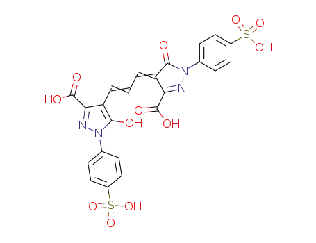 Molecular Structure of 32425-63-1 (4-[3-[3-carboxy-5-hydroxy-1-(4-sulphophenyl)-1H-pyrazol-4-yl]allylidene]-4,5-dihydro-5-oxo-1-(4-sulphophenyl)-1H-pyrazole-3-carboxylic acid)