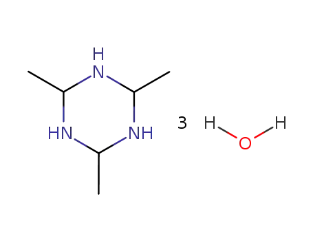 Molecular Structure of 58052-80-5 (HEXAHYDRO-2,4,6-TRIMETHYL-1,3,5-TRIAZINE TRIHYDRATE)