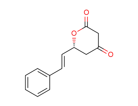 Molecular Structure of 173654-23-4 ((R)-6-((E)-Styryl)-dihydro-pyran-2,4-dione)