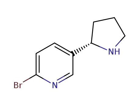Molecular Structure of 1211586-87-6 (2-broMo-5-(pyrrolidin-2-yl)pyridine)