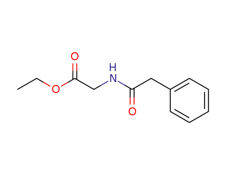 Molecular Structure of 4838-35-1 (ETHYL 2-[(2-PHENYLACETYL)AMINO]ACETATE)