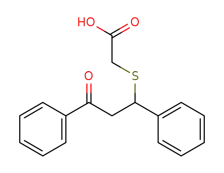 Molecular Structure of 16111-22-1 (2-(3-oxo-1,3-diphenylpropylsulfanyl)acetic acid)
