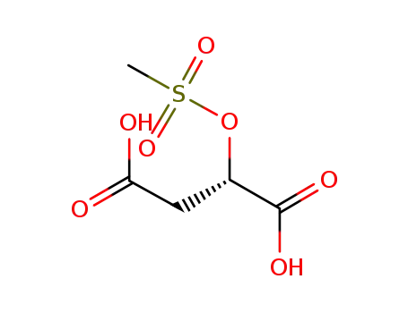 Molecular Structure of 107314-06-7 ((S)-methane-sulphonyloxysuccinic Acid)