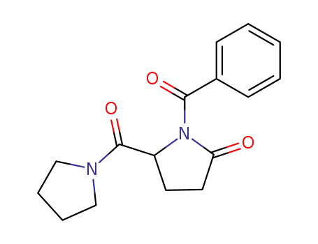 Molecular Structure of 85248-83-5 ((S)-1-benzoyl-2-oxo-5-(1-pyrrolidinylcarbonyl)pyrrolidine)