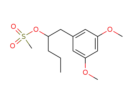 Molecular Structure of 185249-86-9 (Methanesulfonic acid 1-(3,5-dimethoxy-benzyl)-butyl ester)
