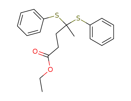 Pentanoic acid, 4,4-bis(phenylthio)-, ethyl ester