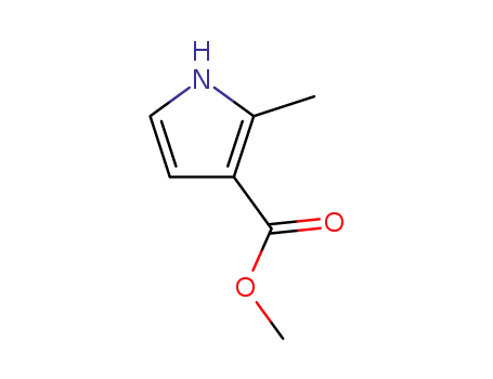 Molecular Structure of 3168-85-2 (2-METHYL-1H-PYRROLE-3-CARBOXYLIC ACID METHYL ESTER)