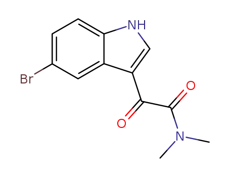 Molecular Structure of 199658-93-0 (2-(5-bromo-1H-indol-3-yl)-N,N-dimethyl-2-oxoacetamide)
