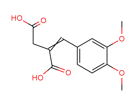 Molecular Structure of 5507-27-7 (2-(3,4-dimethoxybenzylidene)butanedioic acid)