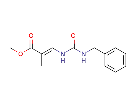 Molecular Structure of 82387-34-6 ((E)-3-(3-Benzyl-ureido)-2-methyl-acrylic acid methyl ester)