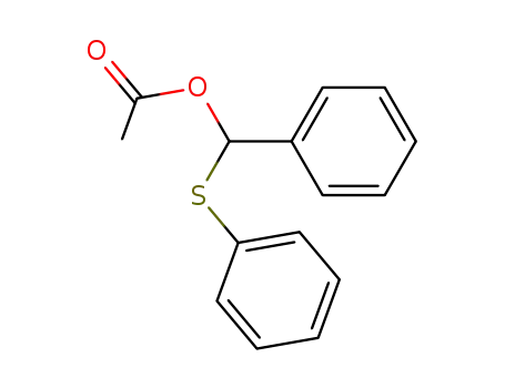 Molecular Structure of 60586-53-0 (Benzenemethanol, a-(phenylthio)-, acetate)
