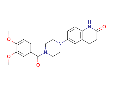 3,4-DIHYDRO-6-(4-(3,4-DIMETHOXYBENZOYL)-1-PIPERAZINYL)-2(1H)-QUINOLINONE			