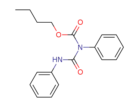 Molecular Structure of 21367-12-4 (Carbamic acid, phenyl[(phenylamino)carbonyl]-, butyl ester)