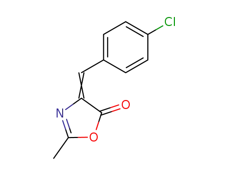 Molecular Structure of 3237-71-6 (2-Oxazolin-5-one, 4-(p-chlorobenzylidene)-2-methyl-)